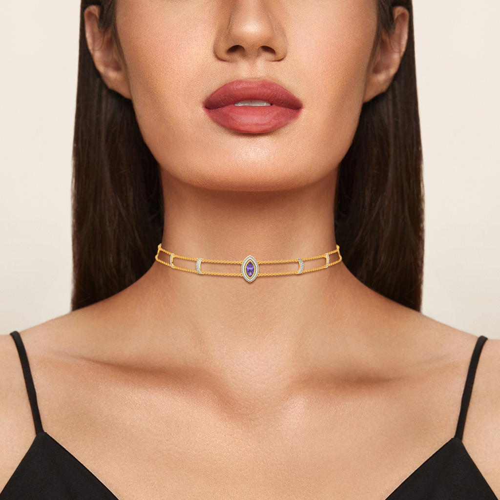 I See Purple Diamond Necklaces