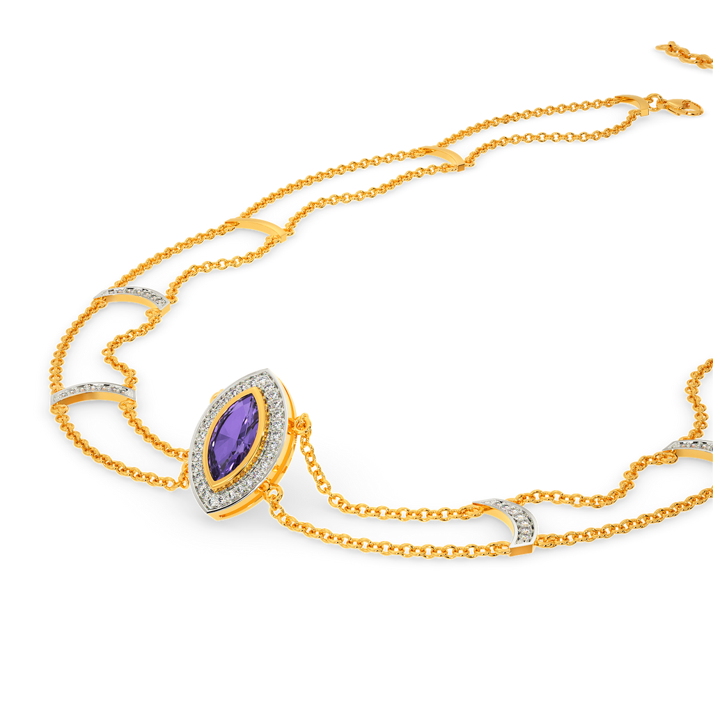 I See Purple Diamond Necklaces