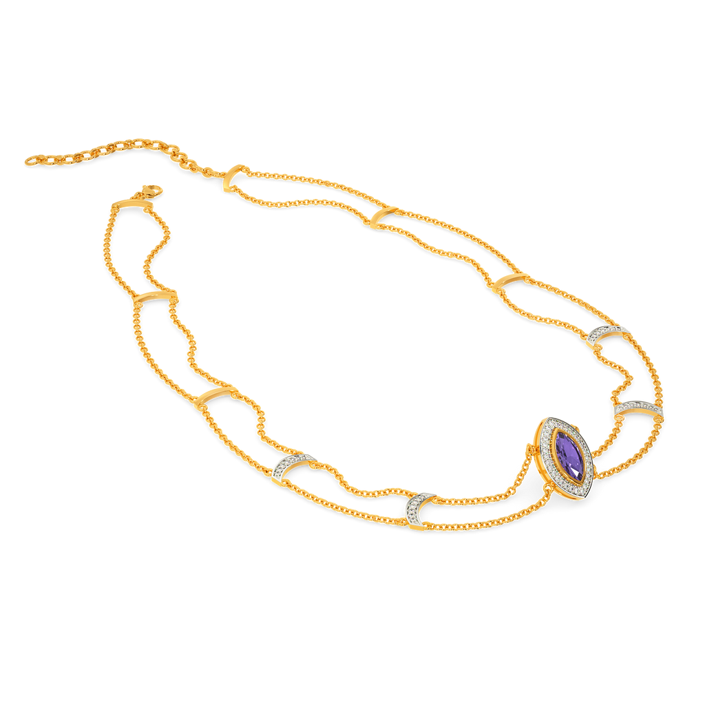 I See Purple Diamond Necklaces