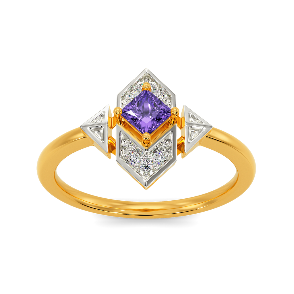 Purple Rule Diamond Rings