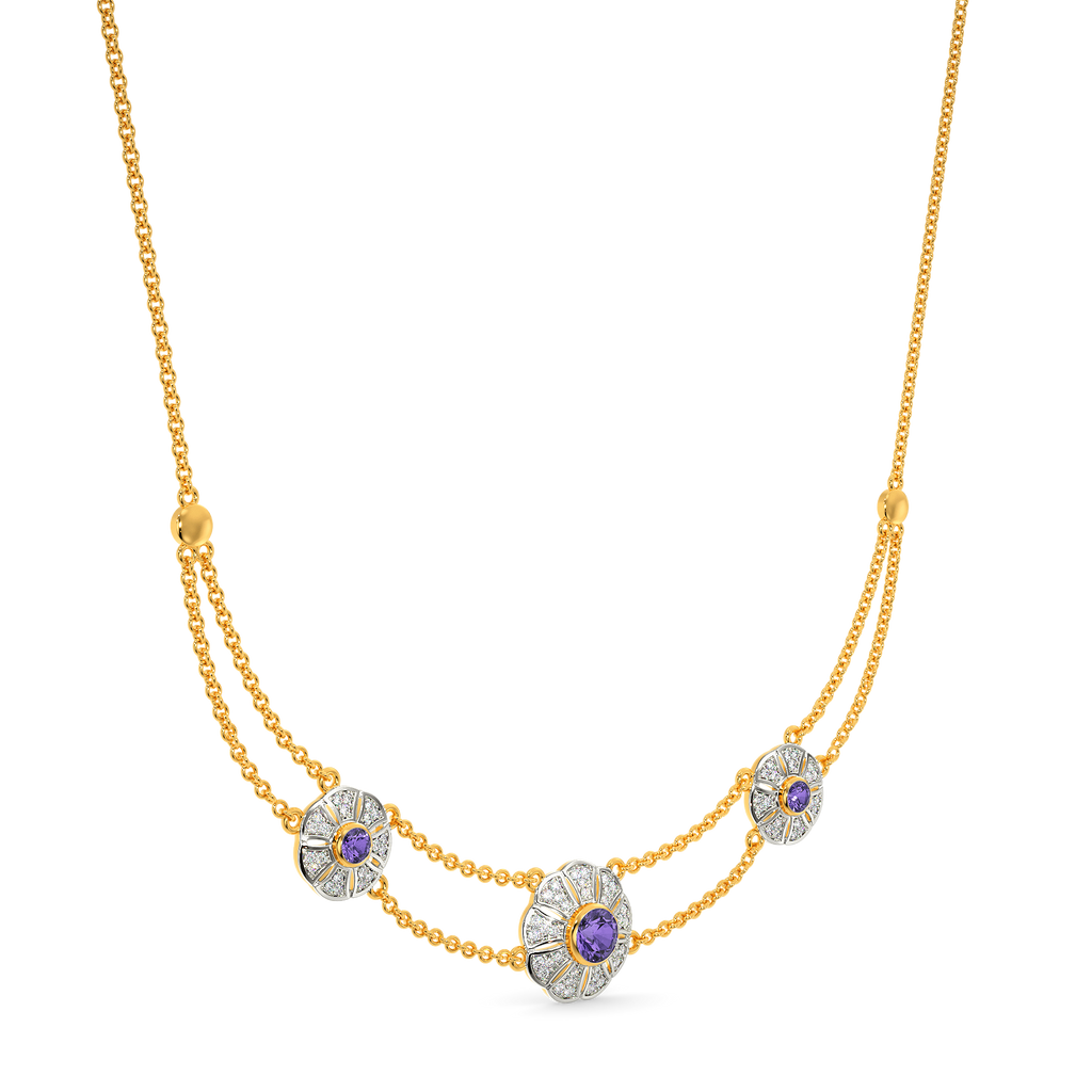 Groove To Violet Diamond Necklaces