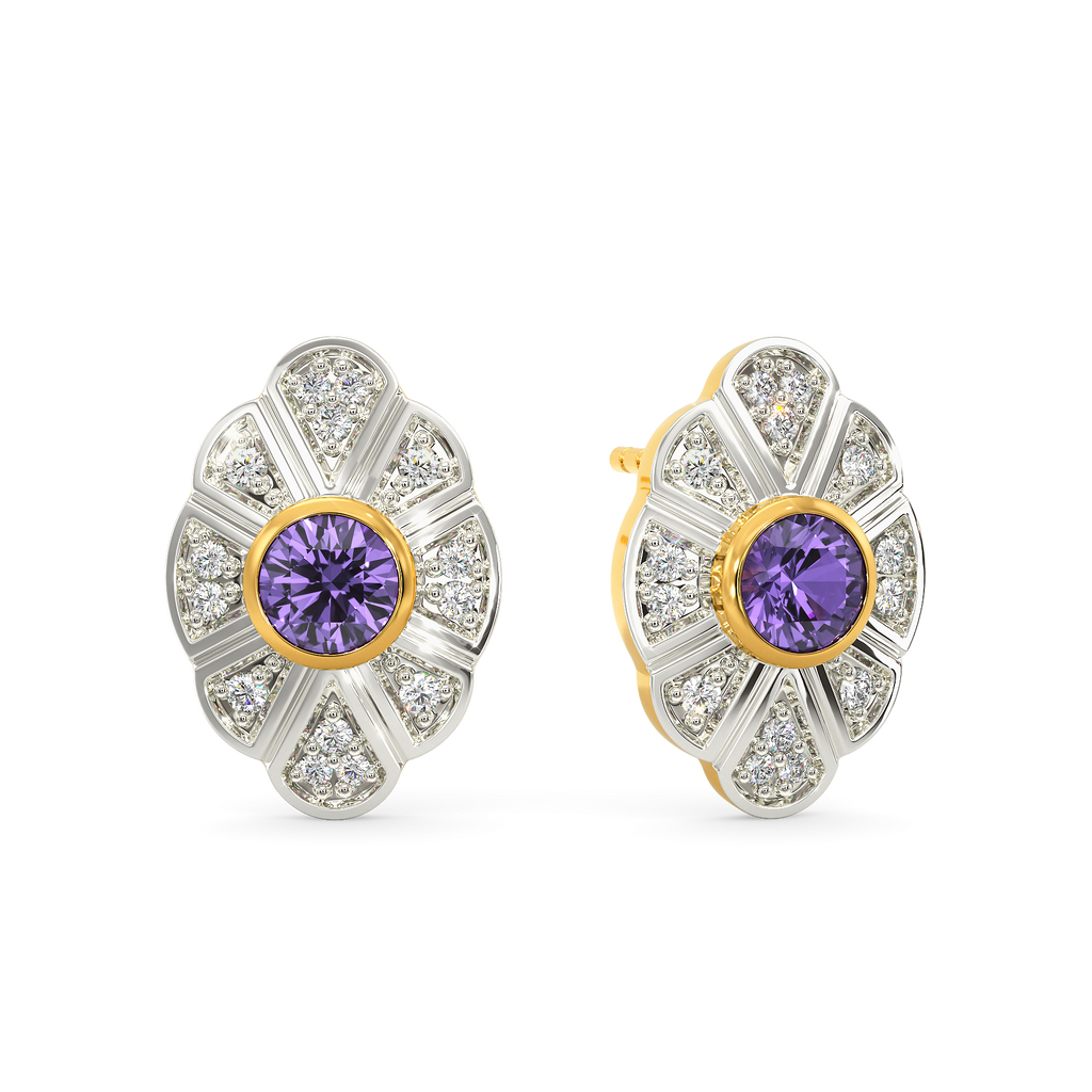 Lady Violet Diamond Earrings