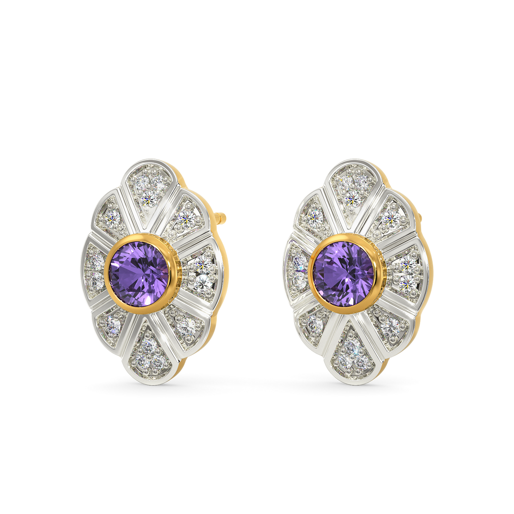 Lady Violet Diamond Earrings