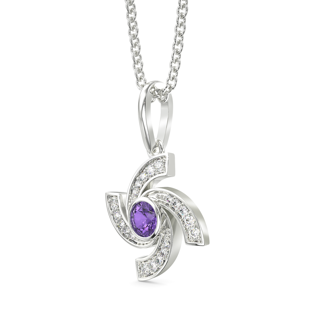 Captivating Purple Diamond Pendants