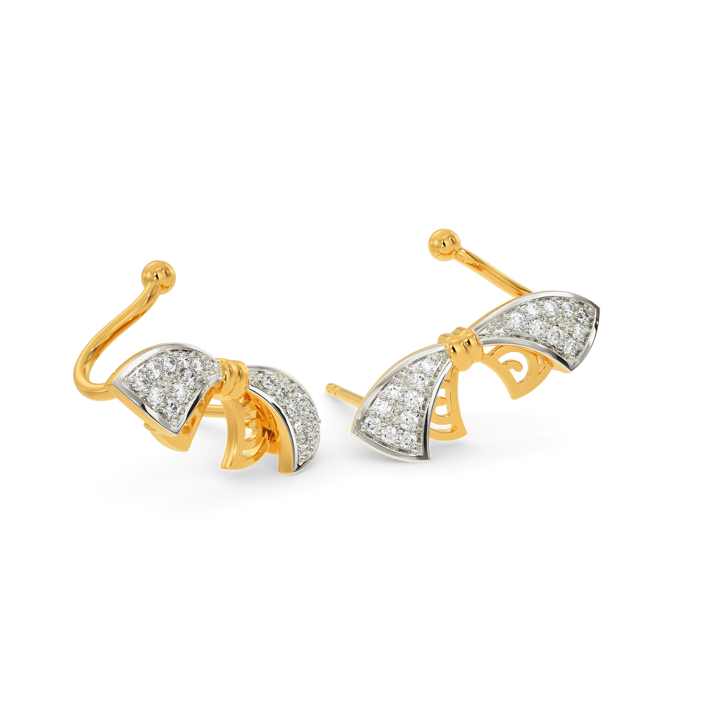 Bow Show Diamond Earrings