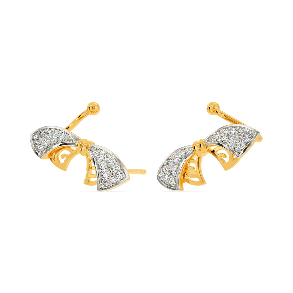 Bow Show Diamond Earrings