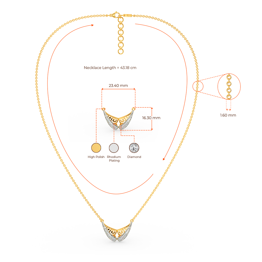Bow Show Diamond Necklaces