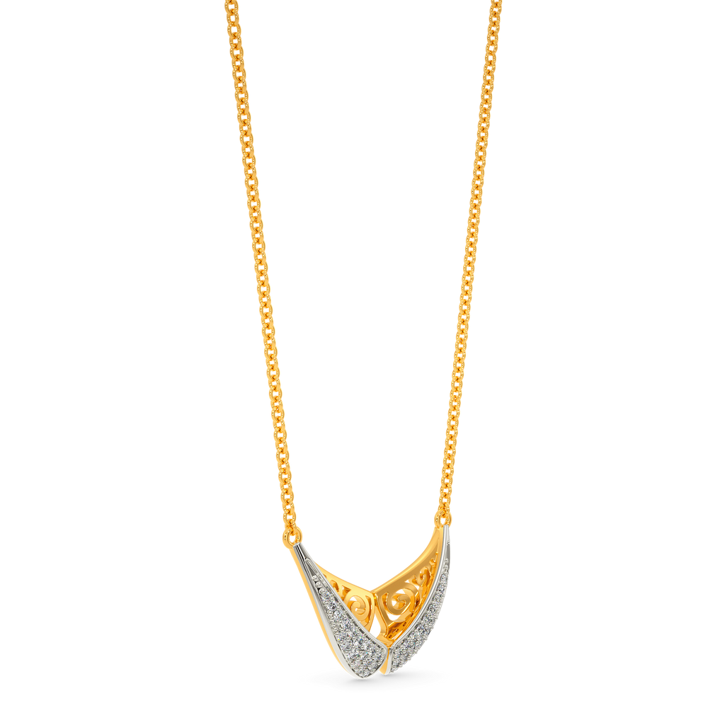 Bow Show Diamond Necklaces