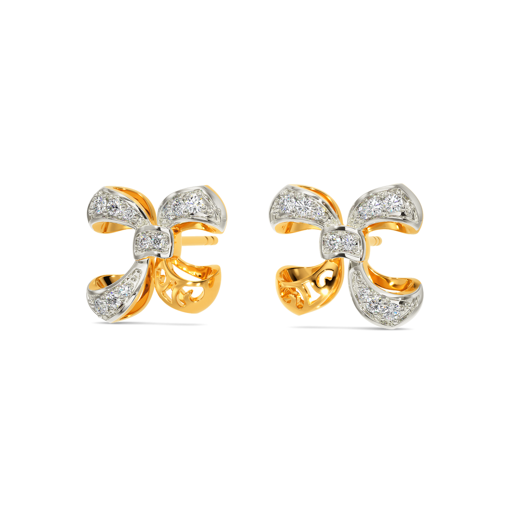 Bow Down Diamond Earrings