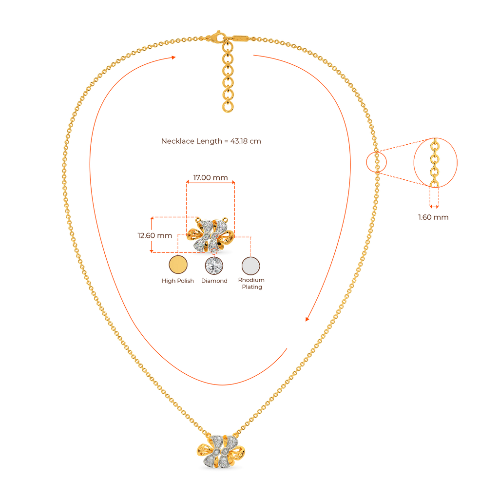 Bowing Diamond Necklaces