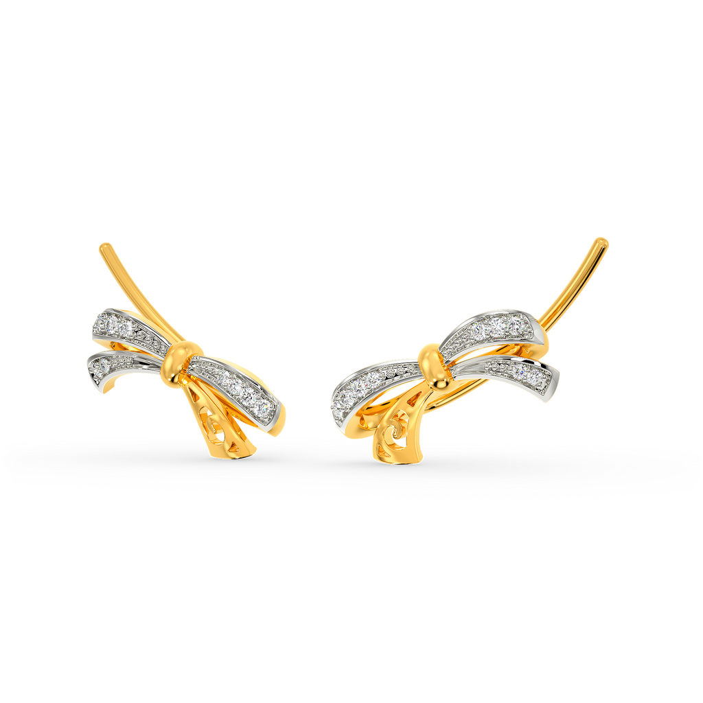 Bow Rock Diamond Earrings