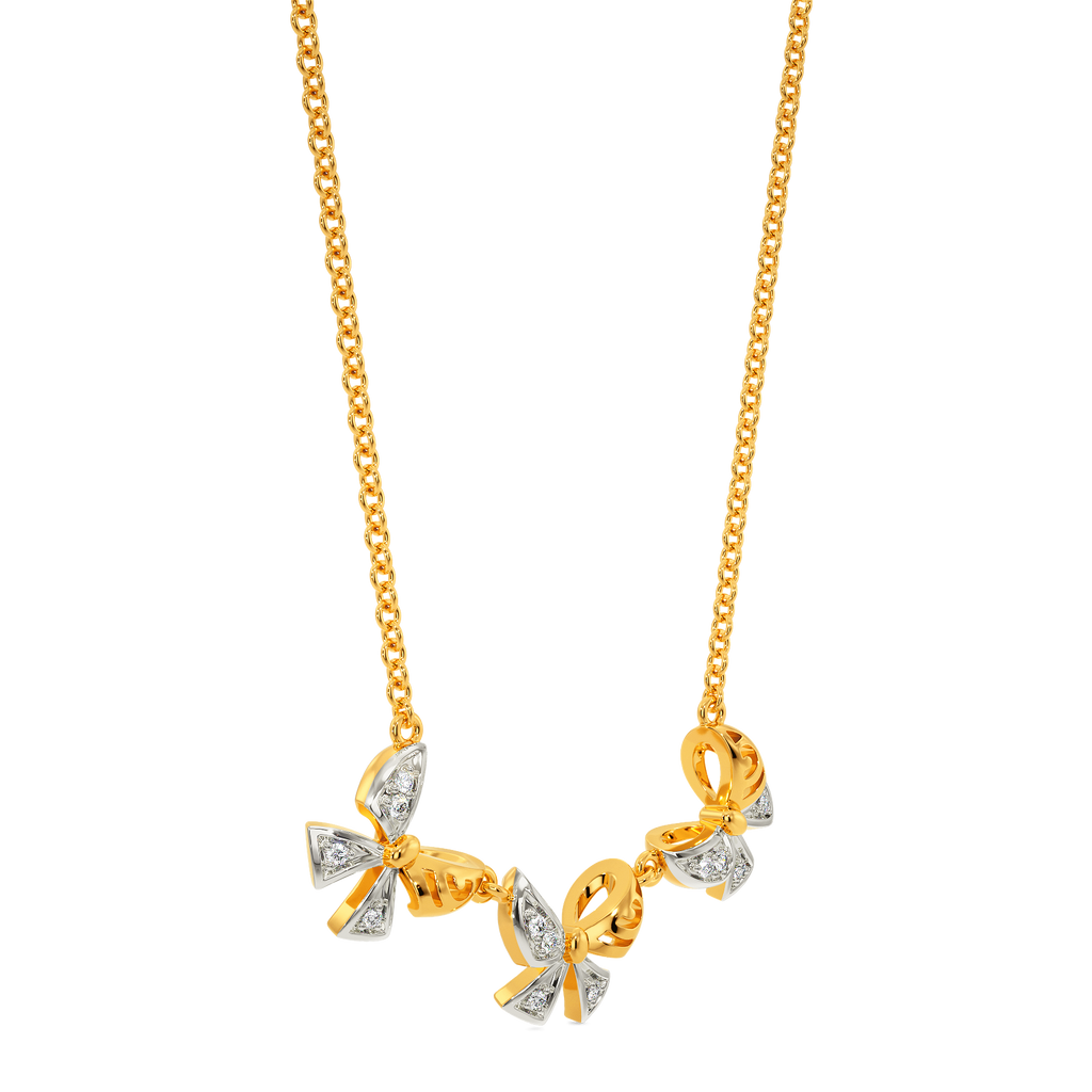 Bow Talk Diamond Necklaces
