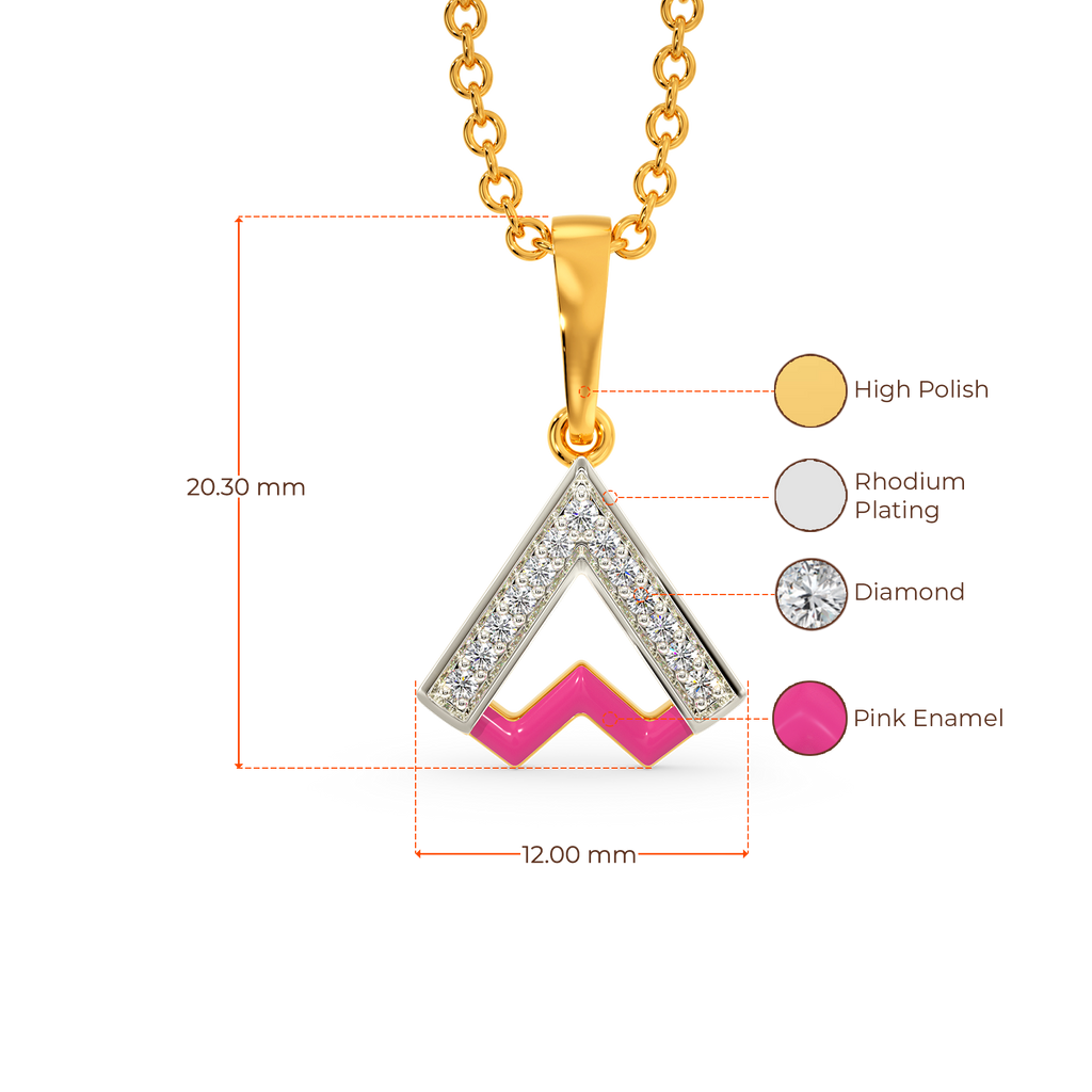 On The PInk Side Diamond Pendants