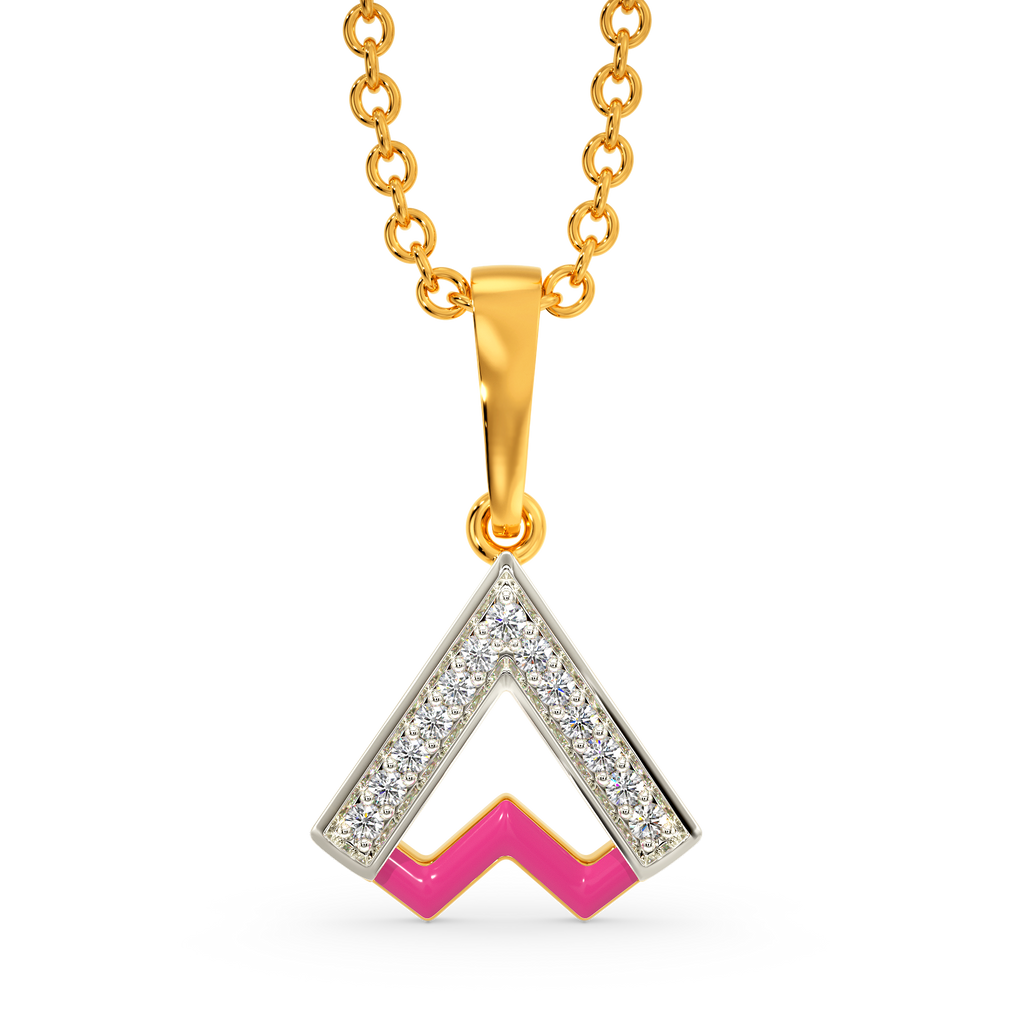 On The PInk Side Diamond Pendants