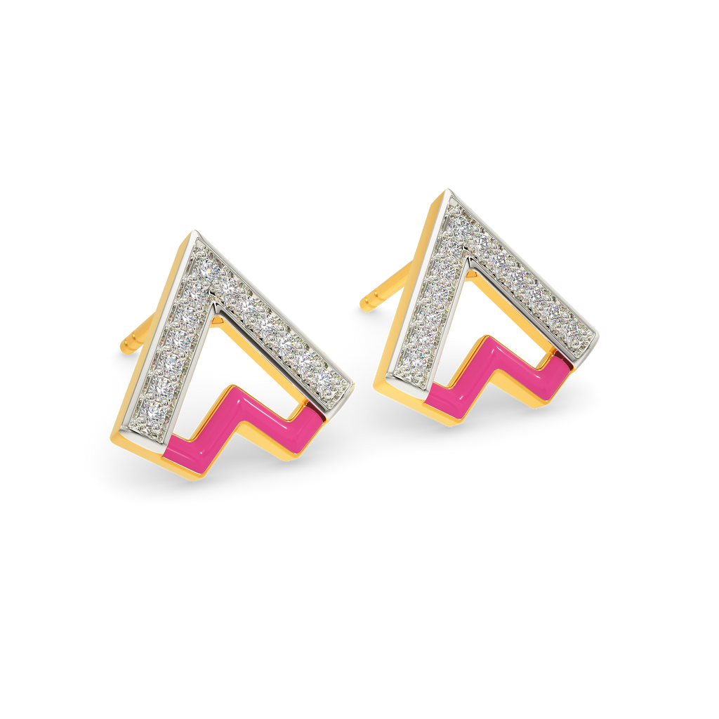 On The PInk Side Diamond Earrings