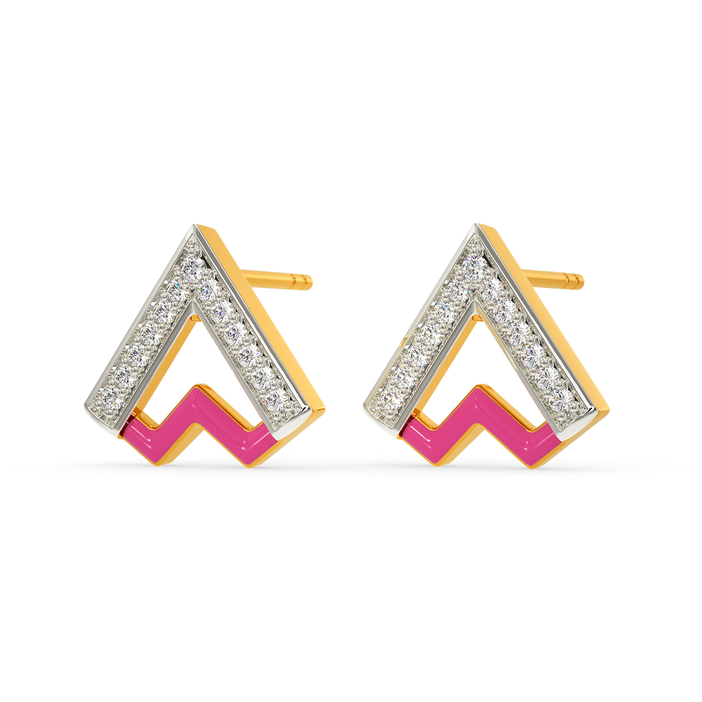 On The PInk Side Diamond Earrings