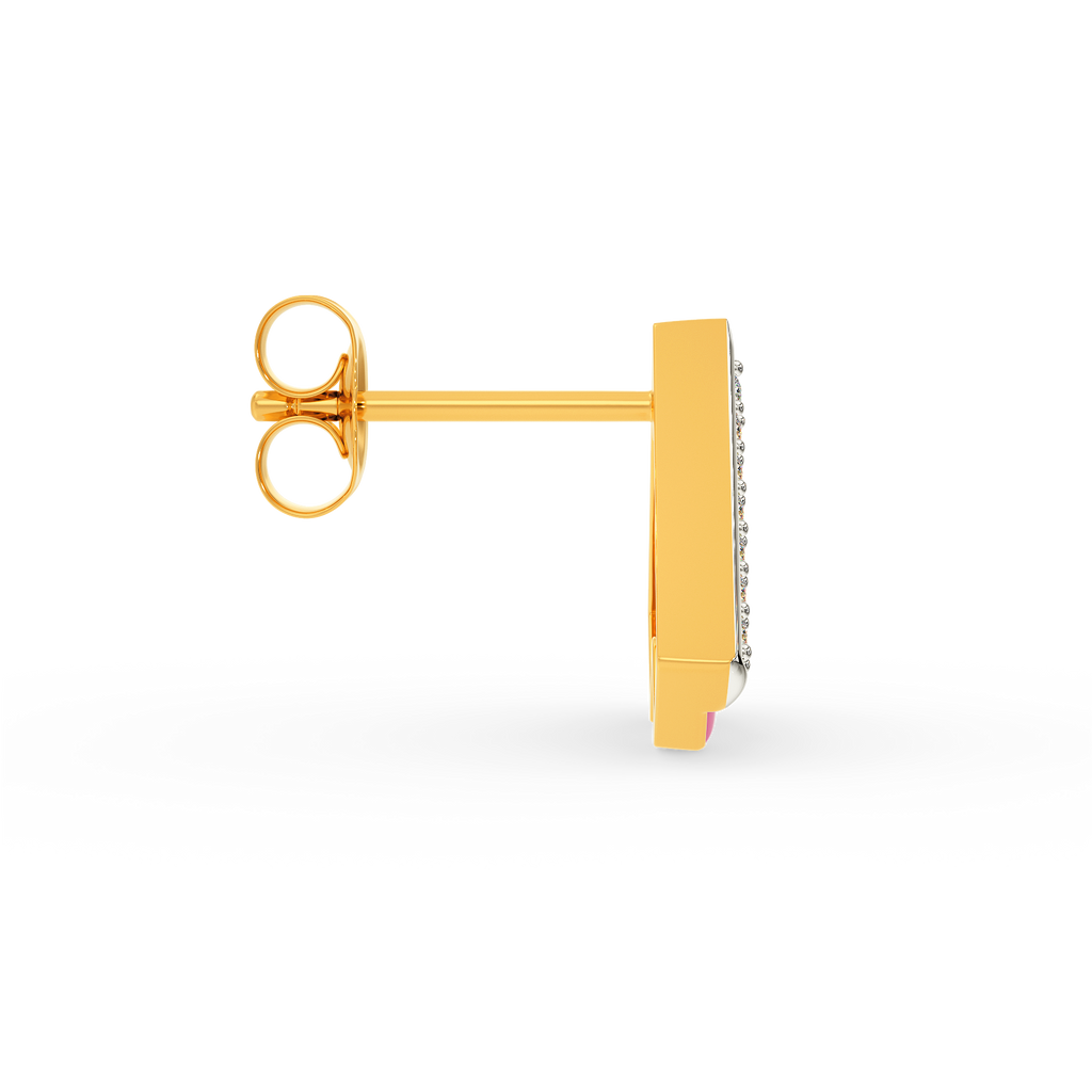 On The PInk Side Diamond Earrings