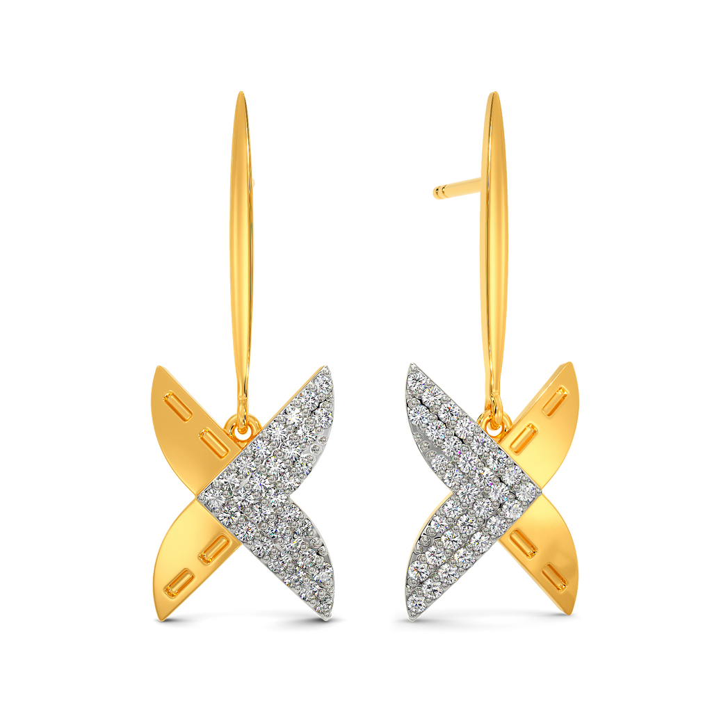Denim Sync Diamond Earrings