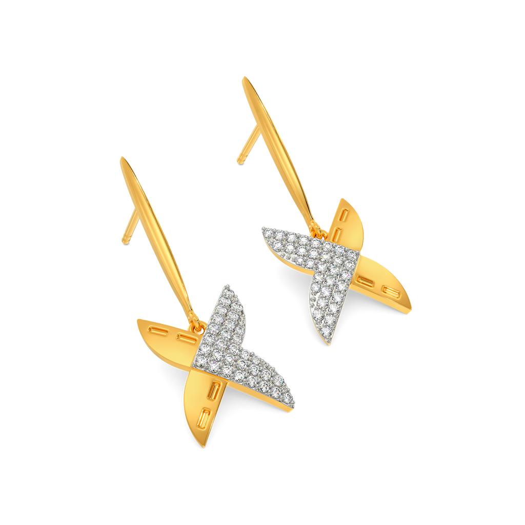 Denim Sync Diamond Earrings