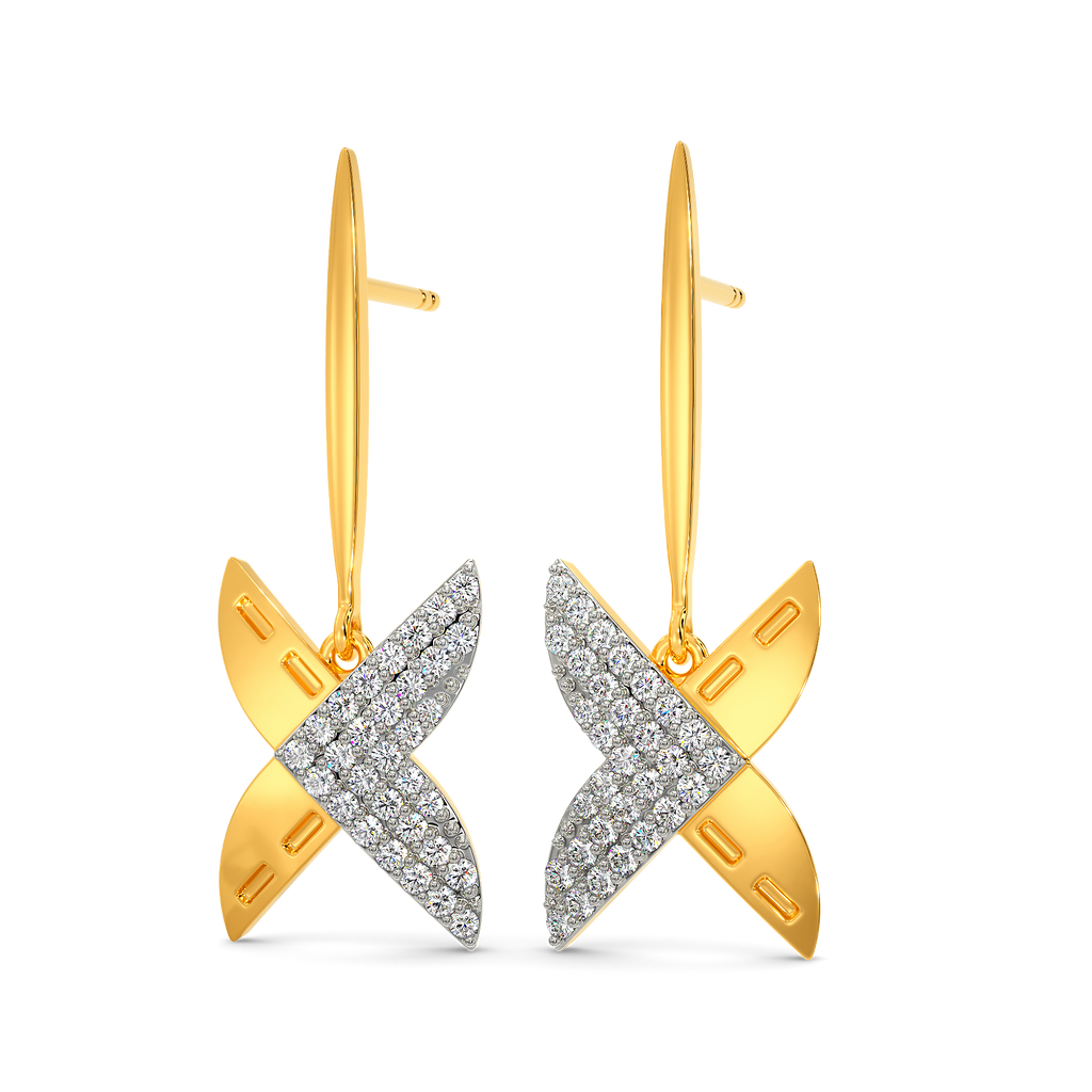 Denim Sync Diamond Earrings