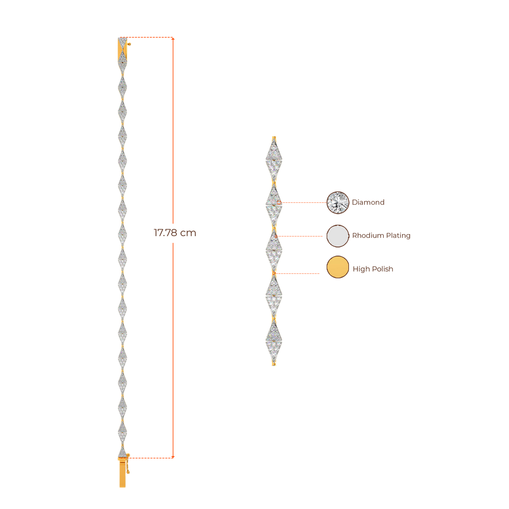 Minimal Defined Diamond Bracelets