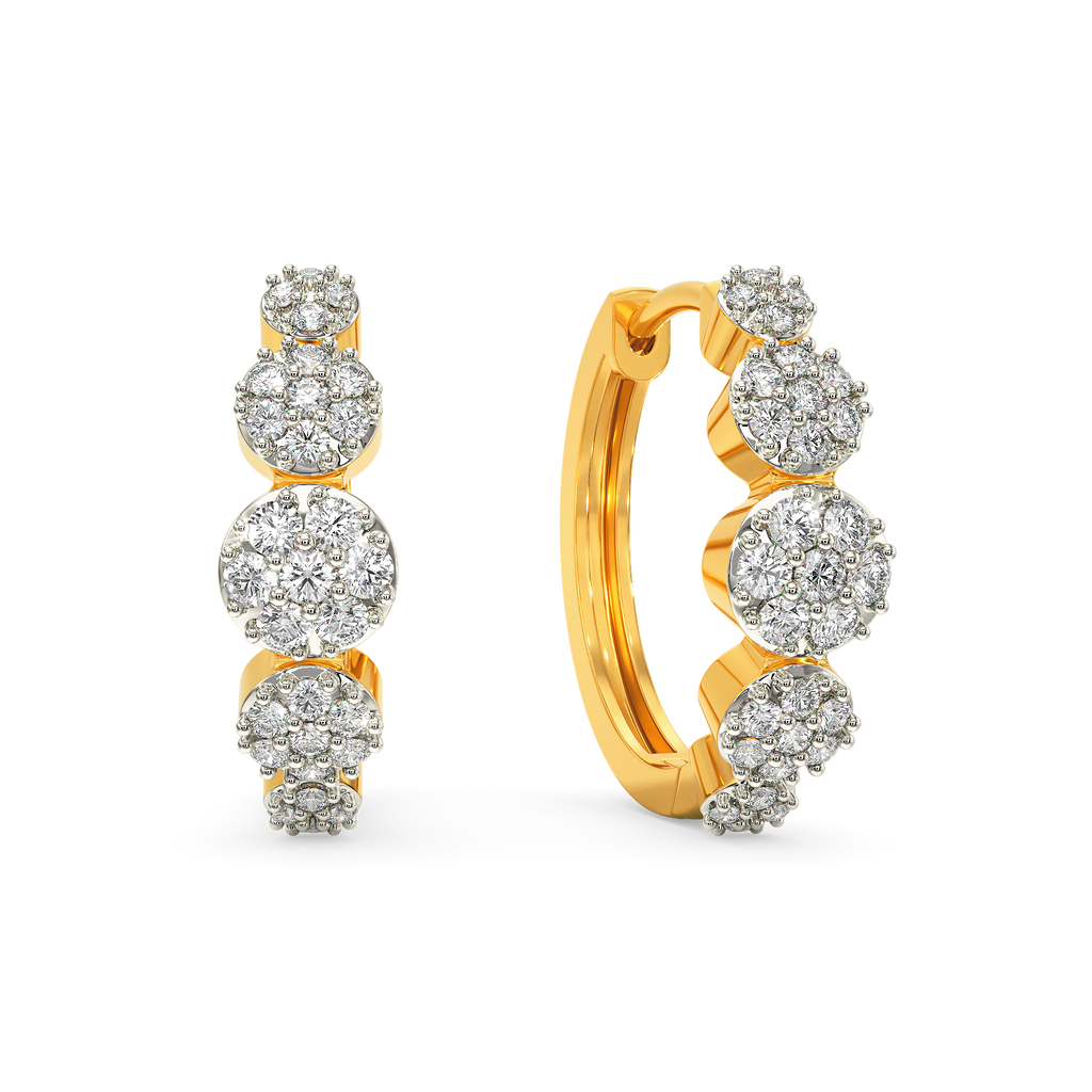 Minimal Buzz Diamond Earrings