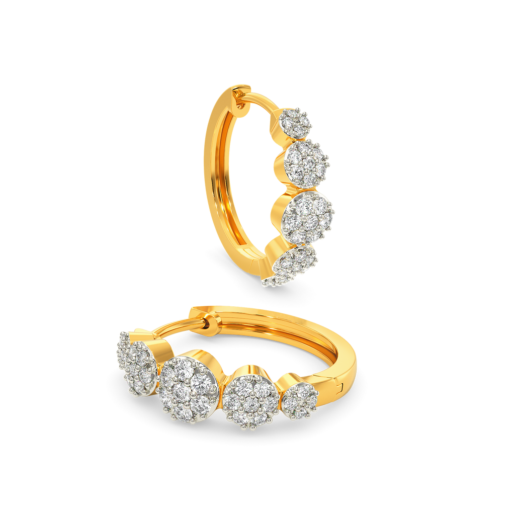 Minimal Buzz Diamond Earrings