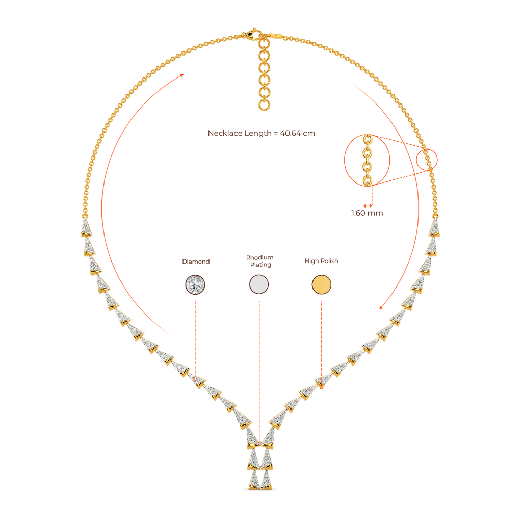 Groove to Less Diamond Necklaces