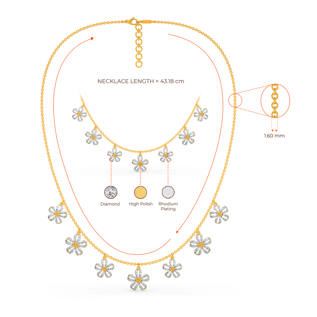 Lets Talk Florals Diamond Necklaces