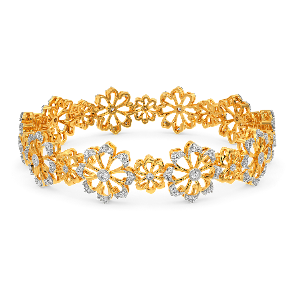 World of Blooms Diamond Bangles