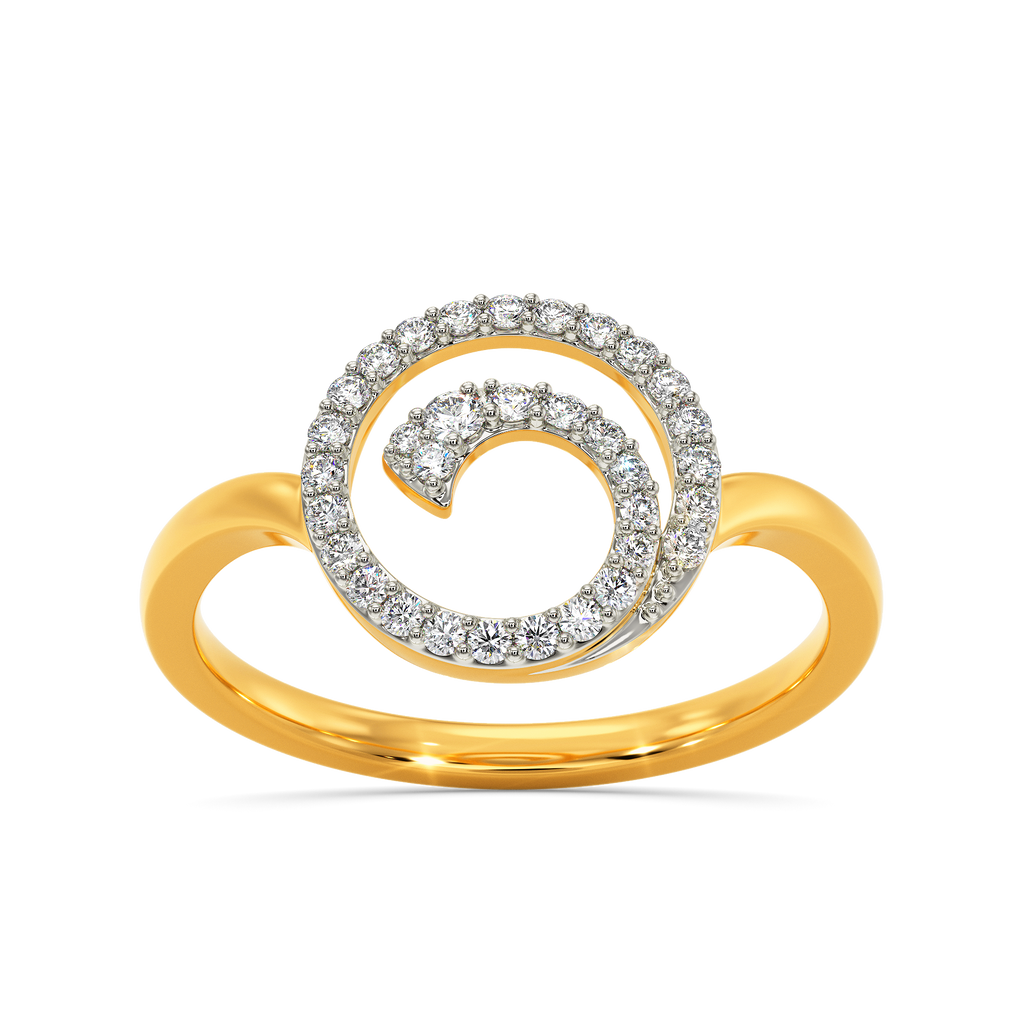 White Wave Diamond Rings