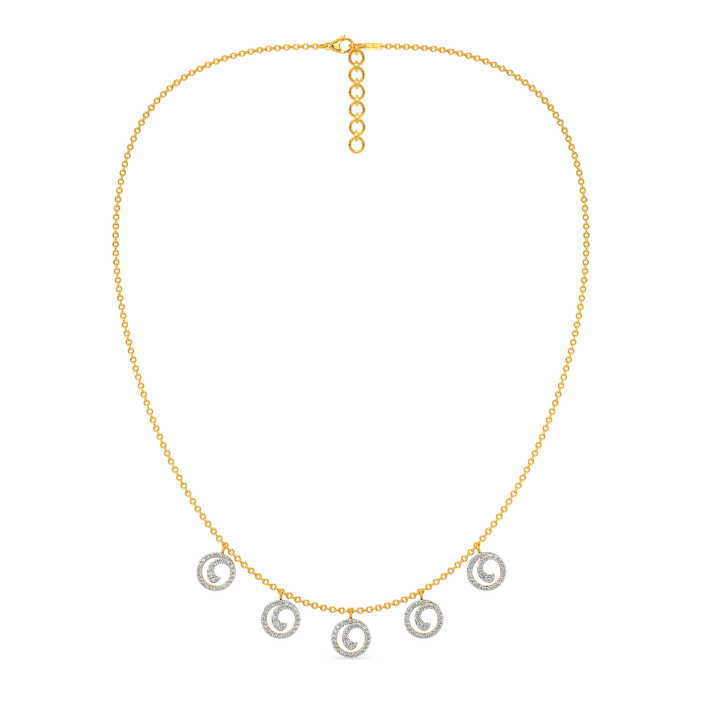 White Wave Diamond Necklaces