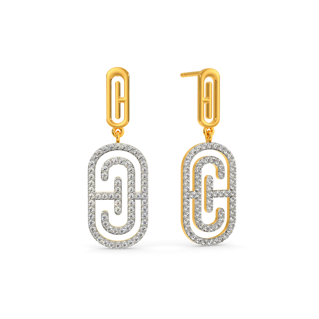 Make a Print Statement Diamond Earrings