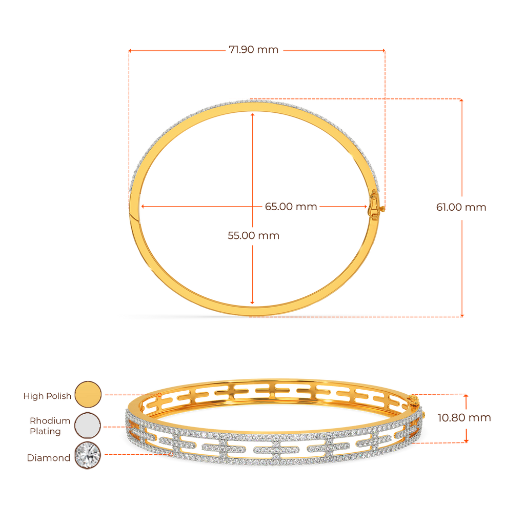 Print Magic Diamond Bangles