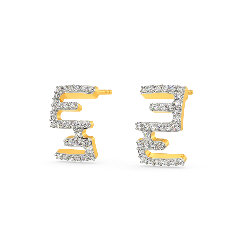 Print Magic Diamond Earrings