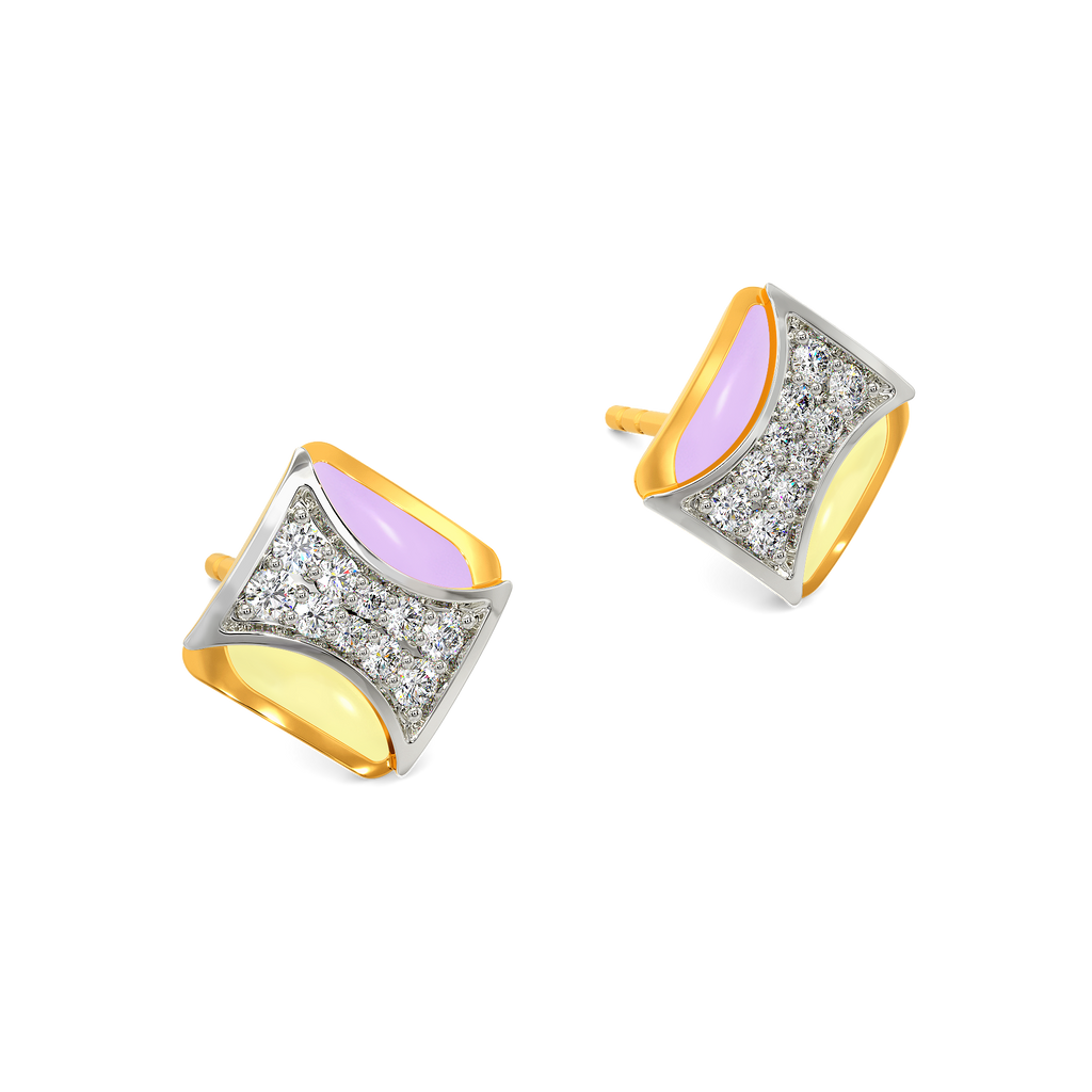 Scoop of Pastel Diamond Earrings