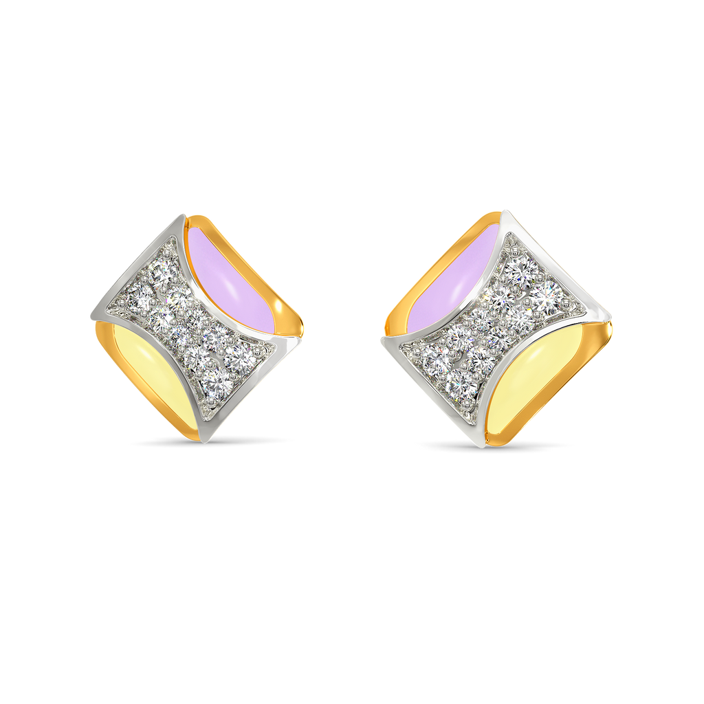 Scoop of Pastel Diamond Earrings