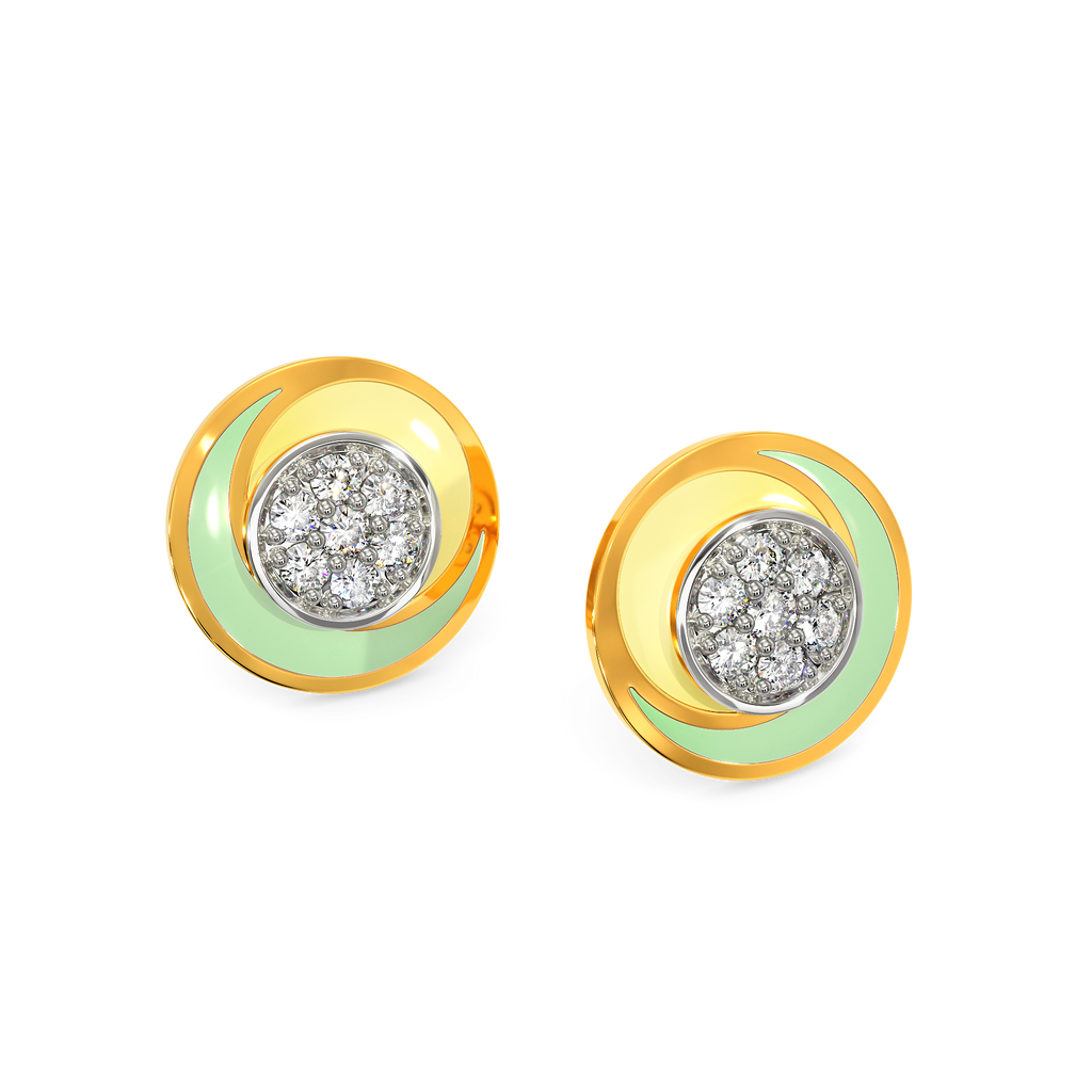 In a Scoop Mood Diamond Earrings