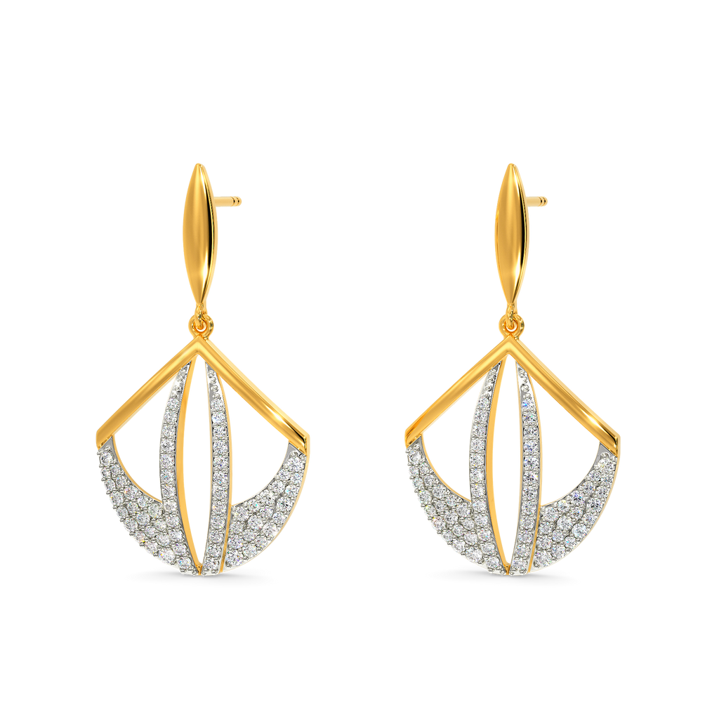 Rise n Grey Diamond Earrings