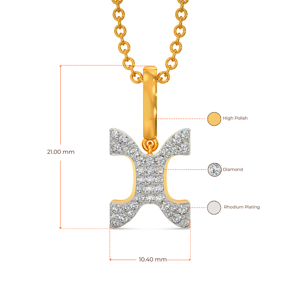 Grey Edged Diamond Pendants