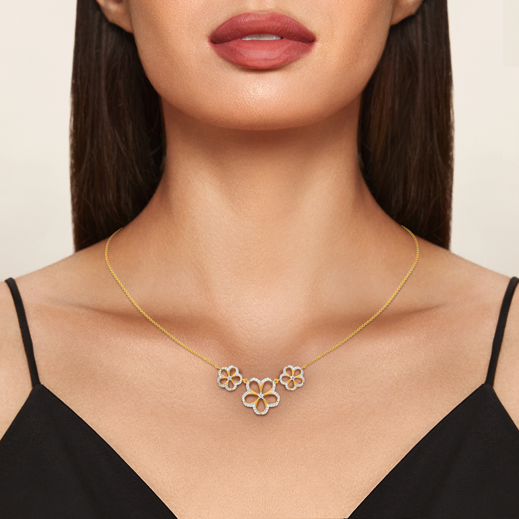 Bloom Like Magnolia Diamond Necklaces