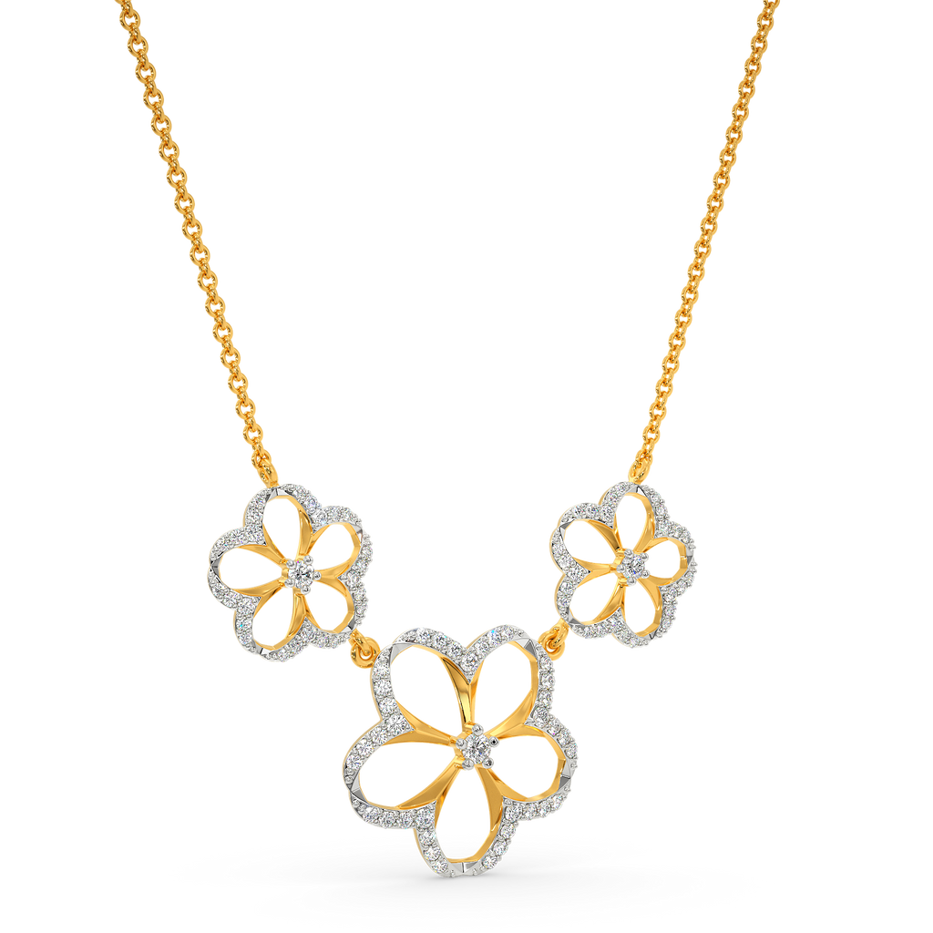 Bloom Like Magnolia Diamond Necklaces
