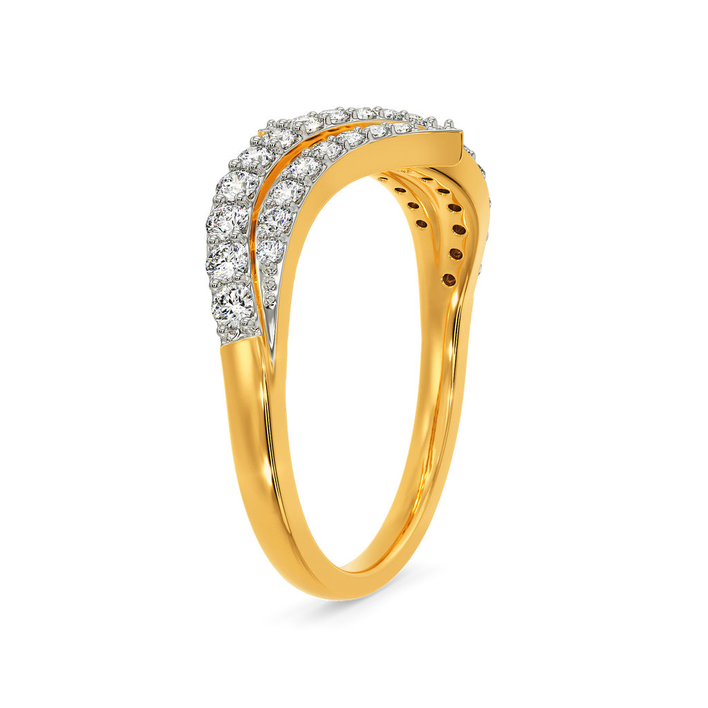 Feathered Simplicity Diamond Rings