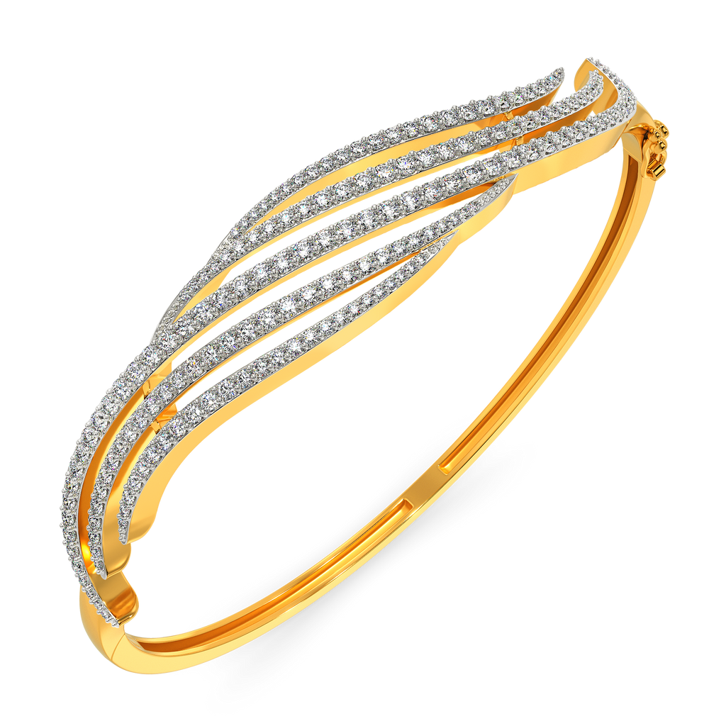 Flam Feathers Diamond Bangles