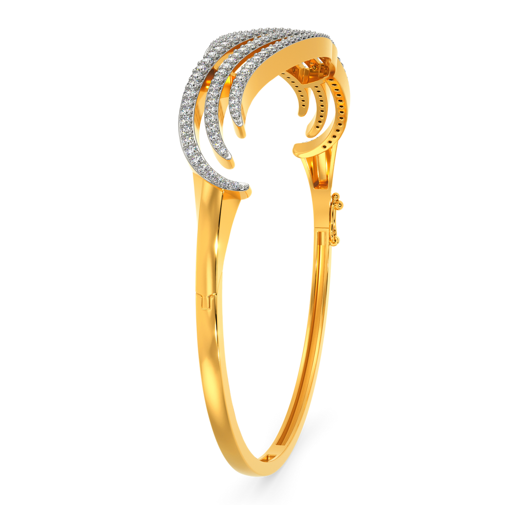 Flam Feathers Diamond Bangles