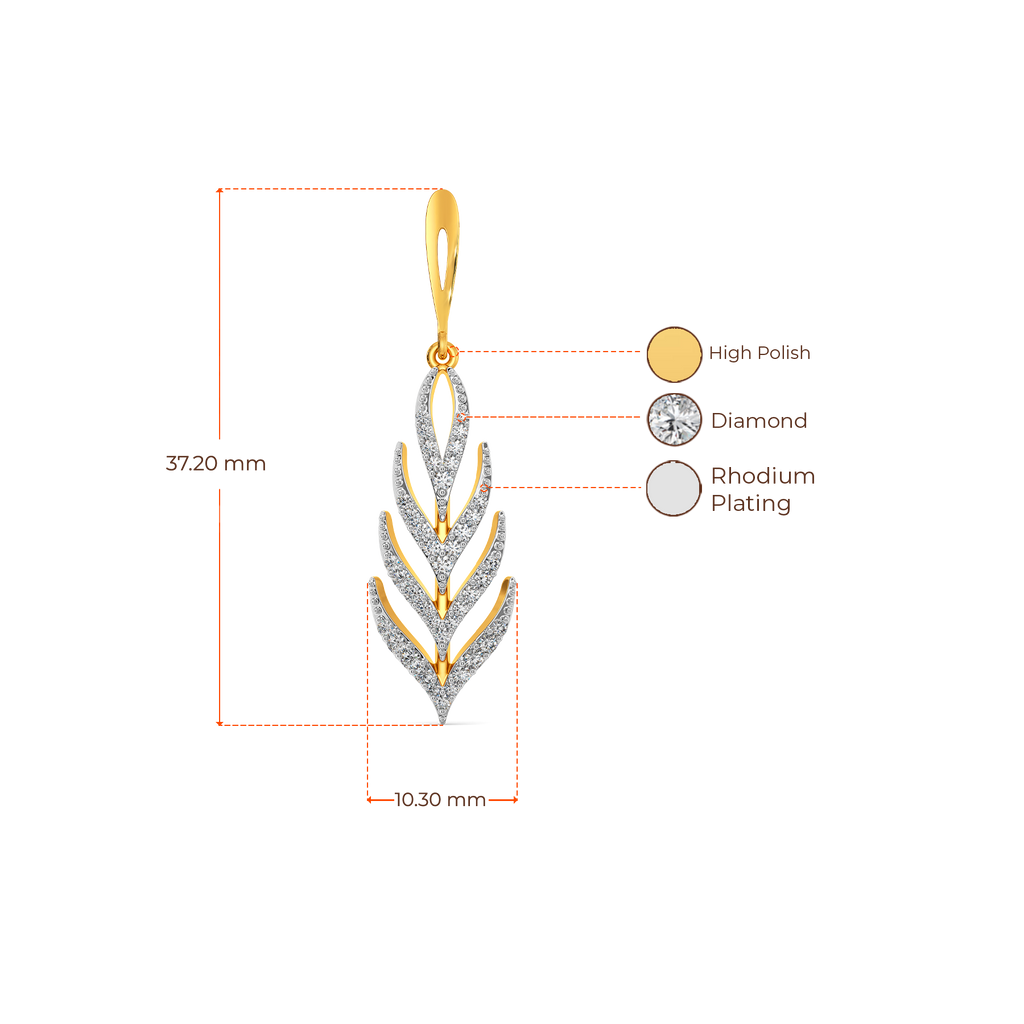 Feather Freedom Diamond Earrings