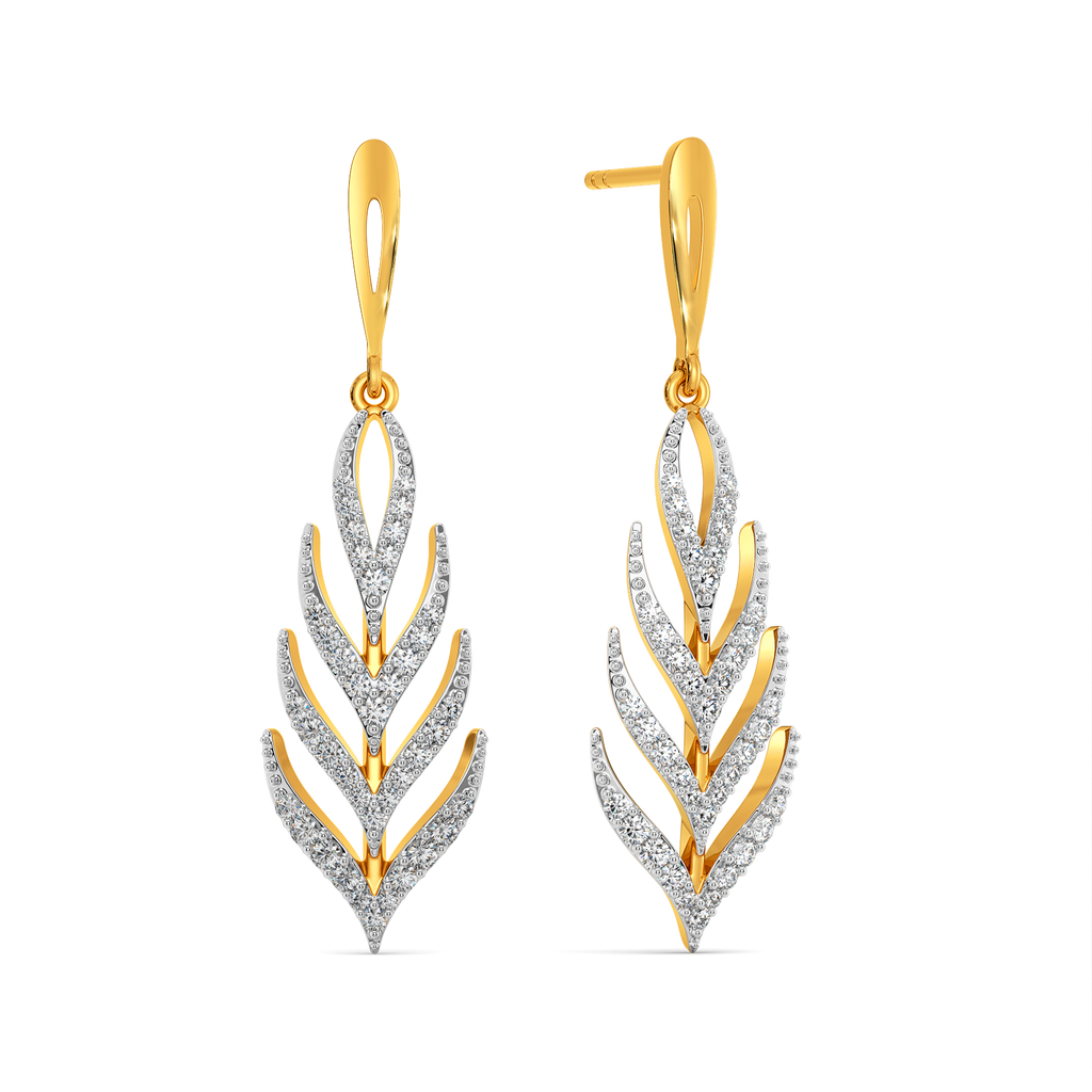 Feather Freedom Diamond Earrings