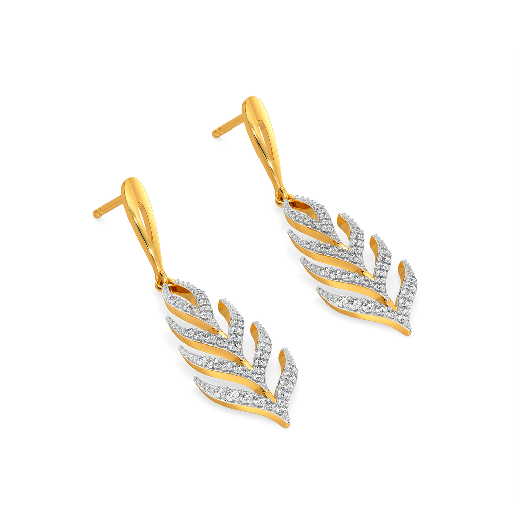 Feather Freedom Diamond Earrings