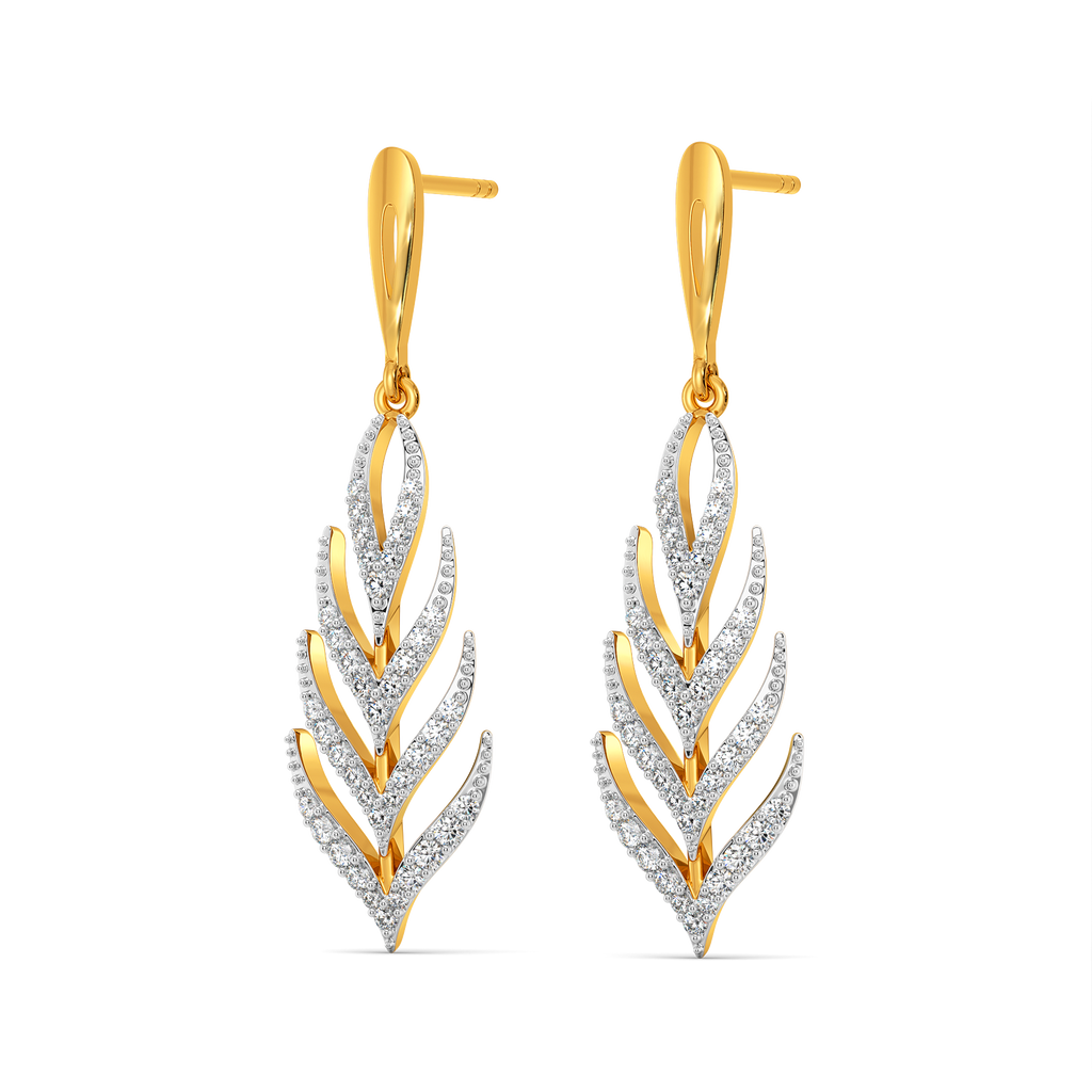 Feather Freedom Diamond Earrings