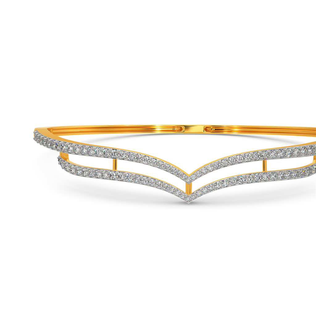 In a Feathery Mood Diamond Bangles